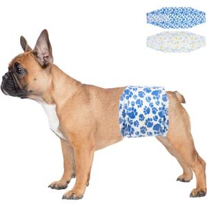 Dono Dog Diapers Male, Disposable Male Dog Wraps 40ct with Wetness Indicator, Leak-Proof Dog Belly Wraps, Rapid-Dry Gel Technology Doggie Puppy Diapers for Excitable Urination Incontinence, Small