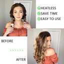 3 x Heatless Curler Set,Heatless Silk Curls for Long Hair,No Heat Large Rollers Overnight,Rubber Curling Rods (Pink1)