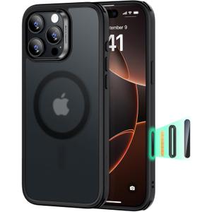 ESR for iPhone 16 Pro Max Case, Compatible with MagSafe, Shockproof Military-Grade Protection, Magnetic iPhone Case for iPhone 16 Pro Max, Classic Hybrid Case (HaloLock), Frosted Black