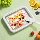 Ice Cream Roll Maker Rolled Ice Cream Machine, Sweet Spot Pan, Instant Cold Plate, Ideal for Making Rolled Ice Cream Soft Serve Slushies Frozen Yogurt Sorbet and Gelato (Milk White)