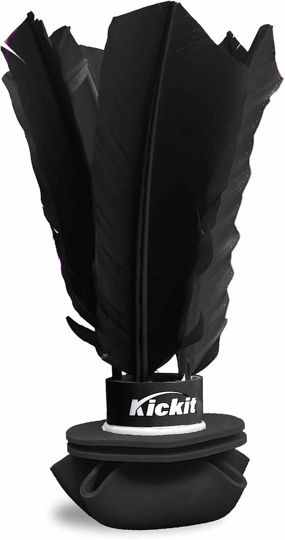 Kickit | The Original Birdie Soccer Trainer | Play Outdoors, Indoors or Backyard, Beach or Tailgate, All Ages Fun & Travel Friendly (Black)