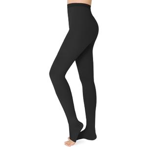 20 - 30mmHg Compression Pantyhose,1 Pair Comfortable Compression Leggings, Open Toe Design, Medical Waist High Compression Stockings for Edema, Varicose Veins, Swelling, Pregnant, Nurses, Athletes(Open Toe) (Large)