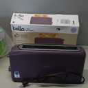 bella 2 Slice Slim Toaster, Fitsanywhere™ Kitchenware, 6 Setting Shade Control with Reheat & Cancel Buttons, Fits sourdough, 10” Long Slot, Anti Jam & Auto Shutoff, 900 Watt, Plum