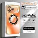 Compatible with iPhone 17 Pro Max Phone Case Compatible with MagSafe Magnetic Protection Shockproof Phone Cover Case (Orange)