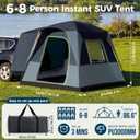 5/6 Person SUV Tent for Camping, SUV Tailgate Tent,Truck Car Tent Weather Resistant Portable for Car SUV Van Camping, Includes Rainfly and Storage Bag, 10' W X 8' L X 7.1' H