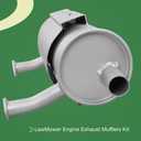 Muffler Kit Compatible with Kohler CH18-CH25, CH620-740 Engines Lawn Mower Left Mufflers, Replaces# 24 786 12-S, 2478612-S, 22-24HP Engine Muffler