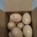 Yookeer 10 Pcs Wooden Easter Egg Decor Easter Table Centerpieces Resurrection Egg Laser Engraved Fake Eggs for Craft Farmhouse Christian Religious Basket Stuffers Gift Vase Filler for Table Home Decor