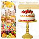 Fivenl 8 Pcs Cake Stand Gold Metal Dessert Table Display Set, 3-Tier Cupcake Stand, Cake Display Tower and Cookie Tray Rack Serving Tray for Birthday Party, Weddings, Baby Shower (Gold)