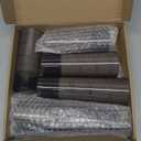 kakoya Flameless LED Candles with Timer 5 Pc Flickering Flameless Candles for Romantic Ambiance and Home Decoration Stable Acrylic Shell, With Embedded Star StringBattery Operated Candles Grey