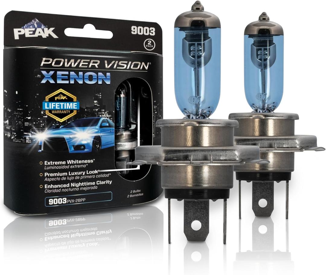 PEAK 9003 Power Vision XENON Bright White 60/55-Watt Headlights, Pack of 2