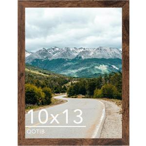 10x13 Picture Frame Deep Brown for Wall Hanging, Wood 10 x 13 Frame Photo Frame for Wall Horizontally or Vertically, Deep Brown, 1 Pack