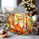 Touber Fox Christmas Ornaments for Tree - Holiday Decor