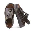 KIFIWUI Brown Platform Sandals for Women Chunky Ankle Buckle Casual Open Toe Comfortable Flower Decoration Fisherman Sandals Sizes 6, Brown