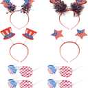 4th of July Headband Patriotic Shutter Glasses American USA Independence Day decoration Party Accessories for Women