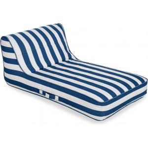 Upholstered Stylish Pool Float Lounger Recliner, Large Floating Chair & Backrest, Heavy Duty Lake, Beach, Adults & Kids - Comfortable Tube, Durable Water Floaty Tanning Lounge - Terracotta | Soft Upholstered Surface, Relaxing Tanning Lounge, Heavy-Duty Durable PVC, Pool, Lake & Beach Ready, Santorini Blue