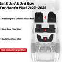 LASFIT All Weather Floor Mats for Honda Pilot 2023-2026 TPE | Full Surround TPE Mats, Tall Walls, 3D Custom Fit, Non-Slip, Easy Clean, Tool-Free Install, Vehicle-Specific Accessories