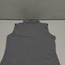 Women Sleeveless Mock Turtle Neck Tops Double Lined Fitted Tank Tops Basic T Shirts 2025 (X-Small, Grey)