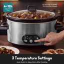 OLIXIS Slow Cooker 8 Quart, Ceramic Nonstick Coating, Programmable Slow Cooker with Dishwasher Stoneware Pot and Tempered Glass Lid, Multi Cookers with 3 Temperature, 35in Tangle Free Cord, Silver
