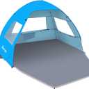 Gorich Easy Pop Up Beach Tent for 3-4 Person, UPF 50+ UV Protection Beach Umbrella Sun Shelter, Portable Lightweight Shade with Easy Foldable & Instant Setup (Skyblue)