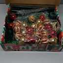 Dual Color Change & Timer 5 Ft Green Pop Up Christmas Tree with DIY 60 Warm & Multicolor Lights 4 Modes Tinsel Pencil Christmas Slim Tree with Star 25 Ball Ornament Xmas Decoration Home Indoor Holiday