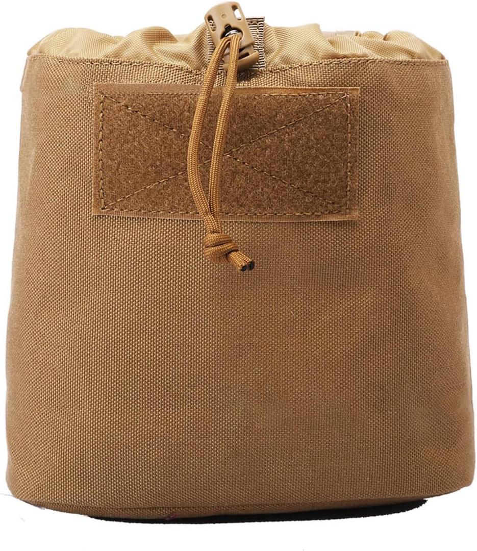 Xndsevo - Dump Pouch Tactical Belt Molle Mag Pouches, Roll Up Foldable Recovery Utility Magazine Tool Waist Storage Bag (desert)