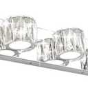 Aipsun 5 Lights Crystal Vanity Lights Modern LED Vanity Lights for Bathroom Vanity Lighting Fixtures Modern Bathroom Wall Light