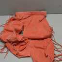 Women's Casual Mid Waist Fringed Cotton Pants Elastic Waist Bodycon Tassels Side Jogger Sweatpant, Size L