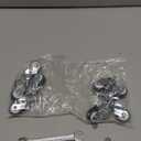 Luomorgo 8 Pcs 1" Caster Wheels Swivel Stem Casters for Small Tiny Shopping Cart Trolley Wheel, No Noise TPE M6 x 15mm Threaded Stem Caster, 141lb/ 64kg Load Capacity