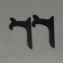 Petutu 2 Pack 8 Inch Wooden Display Stand Plate Easels Holder (Black)