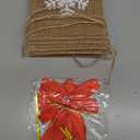 PACETAP Merry Christmas Burlap Banner with 4 Red Bows, Home Indoor Christmas Decorations for Fireplace, Chimney, Wall, Tree