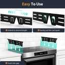 Stove Gap Covers Stainless Steel, Stove Gap Filler, Range Trim Kit for Stove, Counter and Oven, Easy Clean with Heat Resistant, Retractable from 13.8" to 27.5", Width 0.79", Black, 2Pcs