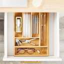 Juvale Silverware Organizer Tray - Brown Bamboo, 6-Slot, 14.5 x 10.25 x 1.75 in - Utensil Drawer Organizer & Cutlery Tray for Kitchen & Desk Use