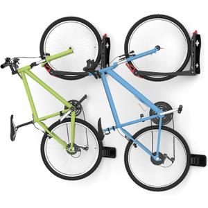WALMANN BIKEPAL No Lifting Wall Mount Swivel Bike Rack, Vertical Bike Wall Hangers for Garage Space Saving Bike Storage Solution(2 Pack)
