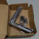 4 Pack Shelf Brackets 8 x 6 Inch, Heavy Duty Black Metal Floating Shelf Bracket, L Bracket Corner Brace Support J Bracket, Decorative Joint Angle Bracket for Hanging