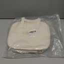 VIDIBESTY Travel Makeup Bag Skin-feel Leather, Large Capacity Cosmetic case for Women, Waterproof Portable Make up Organizer with Divider and Handle for Toiletries, Beauty Essentials (Beige)