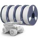 PETG Filament 1.75mm, Ultra Tough, Heat Optimized, Odorless, 4kg(8.8lbs) SUNLU PETG 3D Printer Filament, Dimensional Accuracy +/- 0.02mm, White 4 Pack