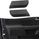 KBH Car Front Door Panel Armrest Cover Replacement for Honda Pilot 2009 2010 2011 2012 2013 2014 2015, Vinyl Leather Trim, 1 Pair, Black (Leather Part Only)