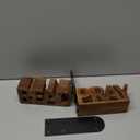 Book Ends Christian,Rustic Burnt Brown Wood Bookends Carved in Read and Pray Block Letters, Decorative Book Stands for Home Library Bookshelf Office Desk, 2 Piece Set