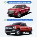 Window Visors Rain Guards for 2015-2026 Ford F150 SuperCrew, Out-Channel Sun Rain Shades Window Vent Deflectors for 2017-2026 F-150 Raptor F250 F350 F450 F550 Super Duty Crew Cab, for Full-Size Cabs