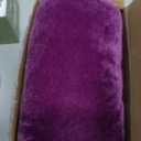 MIULEE Velvet Table Cloth with Decorative Ruffle Edge Luxurious Soft Washable Rectangular Tablecloth Thick Wrinkle-Resistant Oblong Table Cover for Kitchen Dining Party Wedding 60x120 Inch, Purple