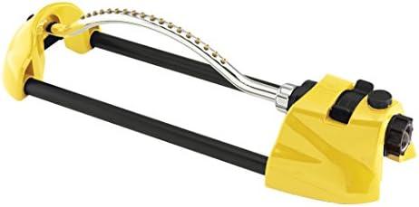 Dramm ColorStorm Premium Oscillating Lawn Sprinkler with Brass Nozzle Jets, Easy Adjust Range Control Covers up to 3,036 Sq Ft, Yellow