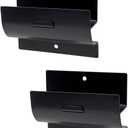 Tetra-Teknica GMH-01-2P 4-in Steel Wall Mount Ladder and Wheelbarrow Hanger, Matte Black, Pack of 2