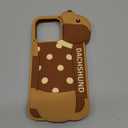 3D Puppy Dog Case,Cartoon Cute Kawaii Lovely Character Dachshund Dog Shape Kids Teens Girls Women Soft Silicone Case for iPhone 14 Pro Max/iPhone 15 Pro Max 6.7 Inch