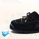 Loafers for Women Comfortable Knit Slip-On Shoes-Breathable Lightweight Driving Walking Mesh Flats for Work Office Comfort (Black)