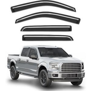 Out-Channel Window Visors Rain Guards for Ford F150 SuperCrew 2009-2014