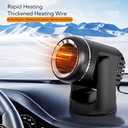 Windshield Defroster, Portable Car Heater, Car Defroster, Fast Heating Windshield Defogger with Car Cigarette Lighter, Cold and Warm Air Purification Hair Dryer
