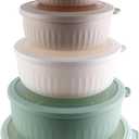 COOK WITH COLOR Prep Bowls with Lids- Wide and Deep Nesting Plastic Small Mixing Bowl Set with Lids, 12 Piece Set - Wide Bowls, Mint