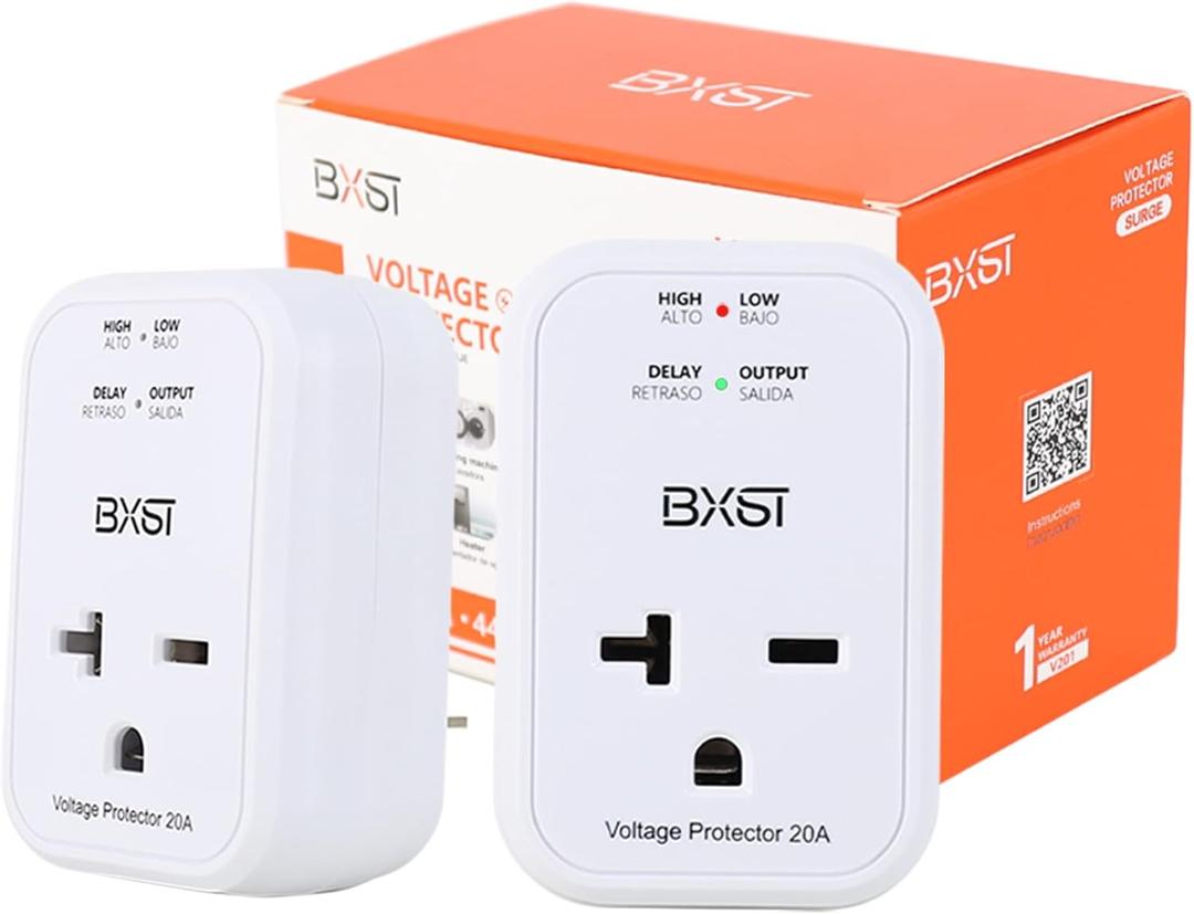 Pack of 2 BXST Single Outlet Surge Protector for Refrigerator/Air-Conditioner/Smart TV Small Wall Outlet Power Surge Plug in Voltage Protector for Home Appliance 140J 4400W