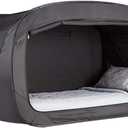 NKM Twin Bed Canopy Indoor Tent for Adults,Blackout Bed Tent,Portable Black Folding Sleep Tent