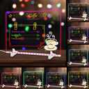 LED Note Board with Colors, 4 Modes & 7 Colors Acrylic Dry Erase Board with Light, Include Adapter, Hanging Chain, Led Drawing Board with Stand,Suitable for Home(7.87 * 11.8in)